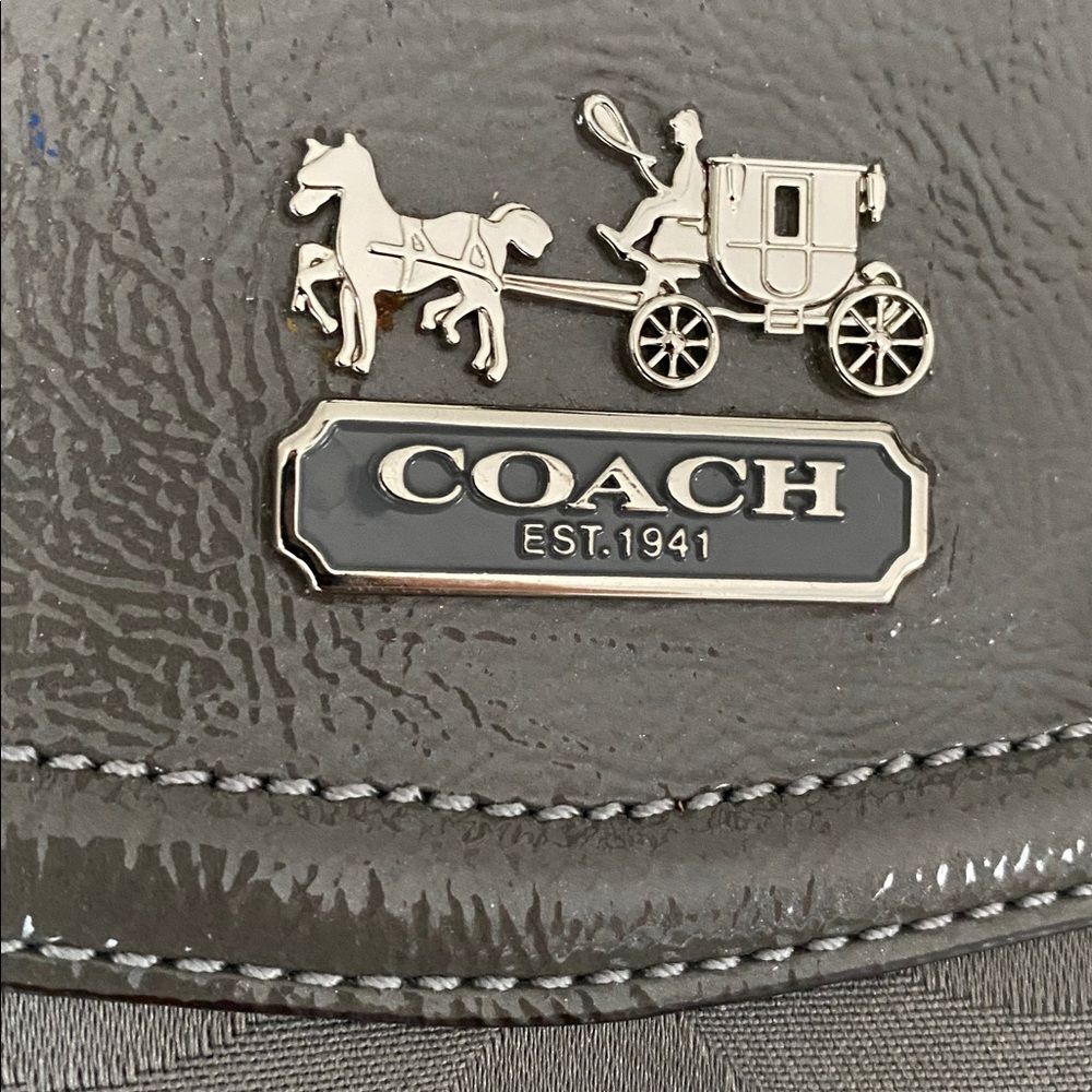 Coach Madison Opt Art Claire Crossbody/Satchel bag Gray & Silver Office Vacation - Picture 3 of 12